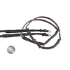 Noseband flash with chain  black - brass buckle