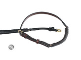 Noseband flash with chain  black - brass buckle