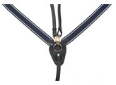 Collier de chasse elastique avec boucles laiton CS noir - bleu