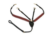 Collier de chasse elastique avec boucles laiton PS noir - noir