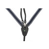 Collier de chasse elastique avec boucles chrome PS noir - bleu