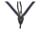 Collier de chasse elastique avec boucles chrome CS noir - bleu