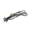 Leather draw reins with rope - FS black