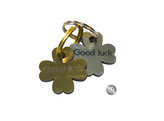 Good Luck charm 4 leaf clover - silver colored