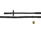 Rubber grip reins NEW PRO - brass buckles - 16mm - - brass buckles CS black