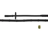 Rubber grip reins NEW PRO - 18mm brass buckles CS black