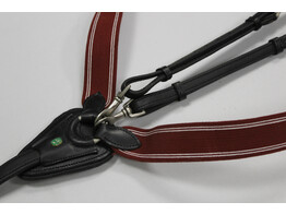 Collier de chasse elastique  boucles chrome  CS noir-bord.