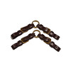Pelham straps with ring / pair noisette