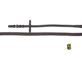Rubber grip reins with chrome buckles - FS dark brown