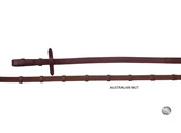 Leather reins with rubber - FS australian nut