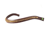 Browband  Chrystal  curved - FS nut brown