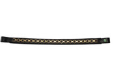 Browband brass chain - FS dark brown