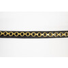 Browband brass chain - FS dark brown