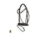 Bridle ROCKY dressage noseband with patent leather