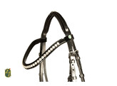 Bridle ROCKY dressage noseband with patent leather