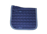 Saddle pad navy/white and toyal blue cord pipings - Dressage