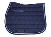 Saddle pad navy/white and toyal blue cord pipings - All purpose