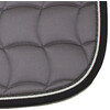 Saddle pad grey - grey and white cord pipings  black band - Dressage