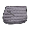 Saddle pad grey - grey and white cord pipings  black band - Dressage