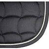 Saddle pad black/black and white cord pipings - Pony