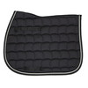 Saddle pad black/black and white cord pipings - Pony