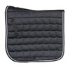 Saddle pad black/black and white cord pipings - Dressage