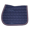 Saddle pad navy/white and red cord pipings - All purpose