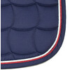 Saddle pad navy/white and red cord pipings - Pony